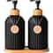 Kitchen Black Dish Soap Dispenser Set With Tags Countertop Storage For Hands Dish Soap 0
