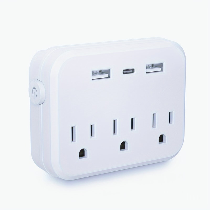 Portable Power Socket With Surge Protector Power Strip And USB Charging Ports 0
