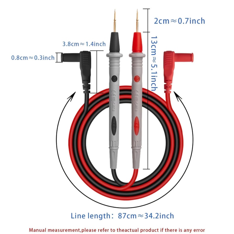 Precision Digital Multimeter Probes Needle Tip Multimeter Test Leads Replacement Set 1