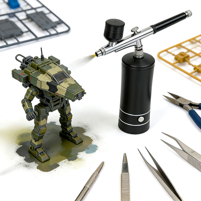 Premium Mini Airbrush Nail Art Kit With Compressor For Nails Cakes 0