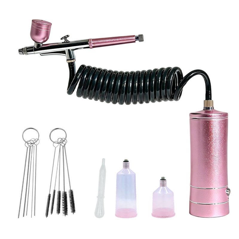 Premium Mini Airbrush Nail Art Kit With Compressor For Nails Cakes 8