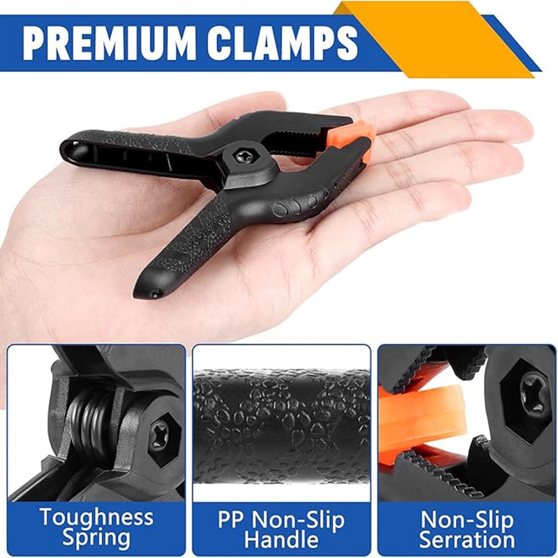 Heavy Duty Spring Clamps for Woodworking, Balloon Arch & Photography Backdrops