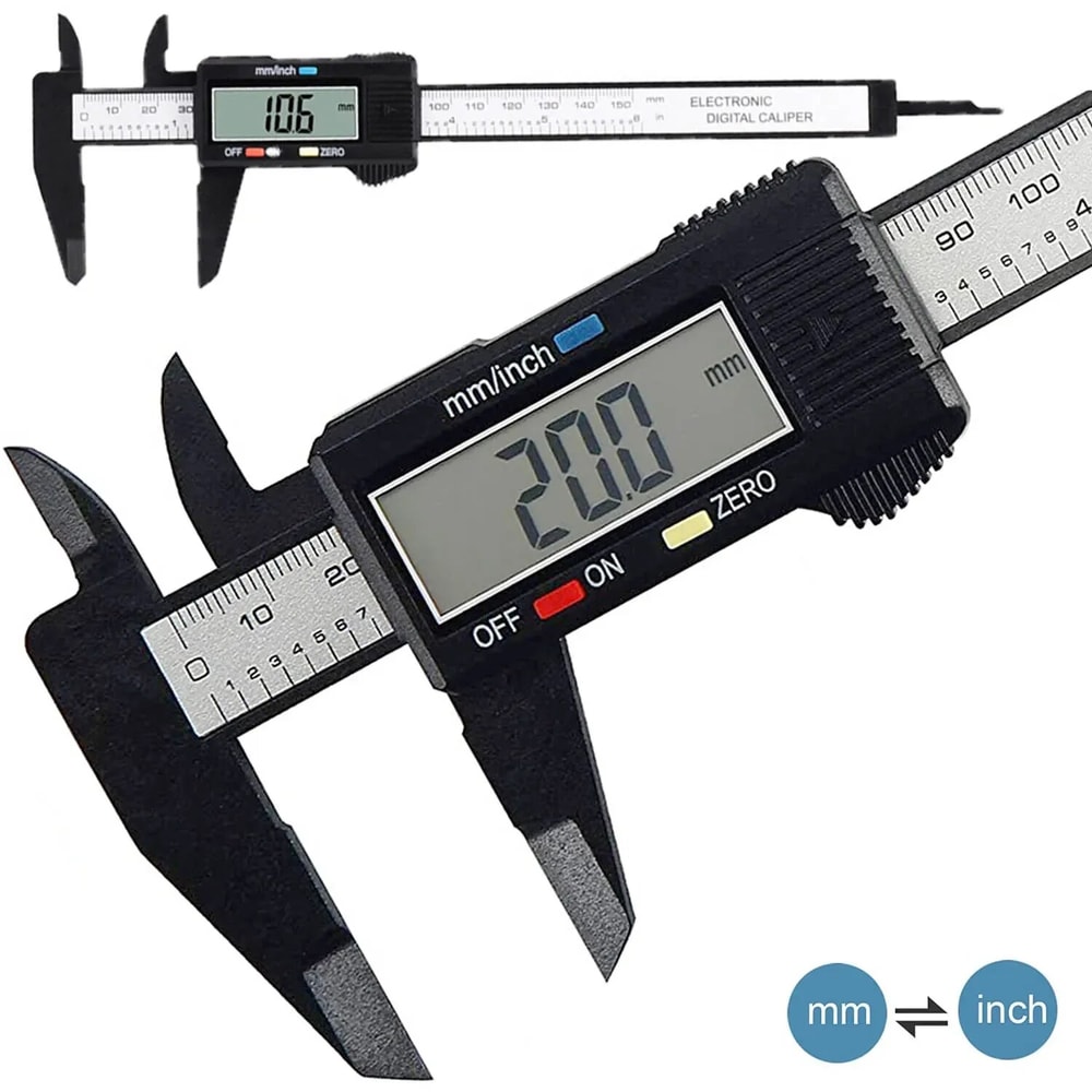 Digital Caliper Carbon Fiber Vernier Gauge Measuring Tool