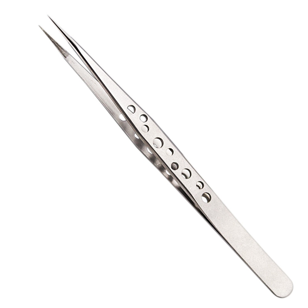 Precision AntiStatic Electronics Tweezers Curved Straight Stainless Forceps For Repair 1