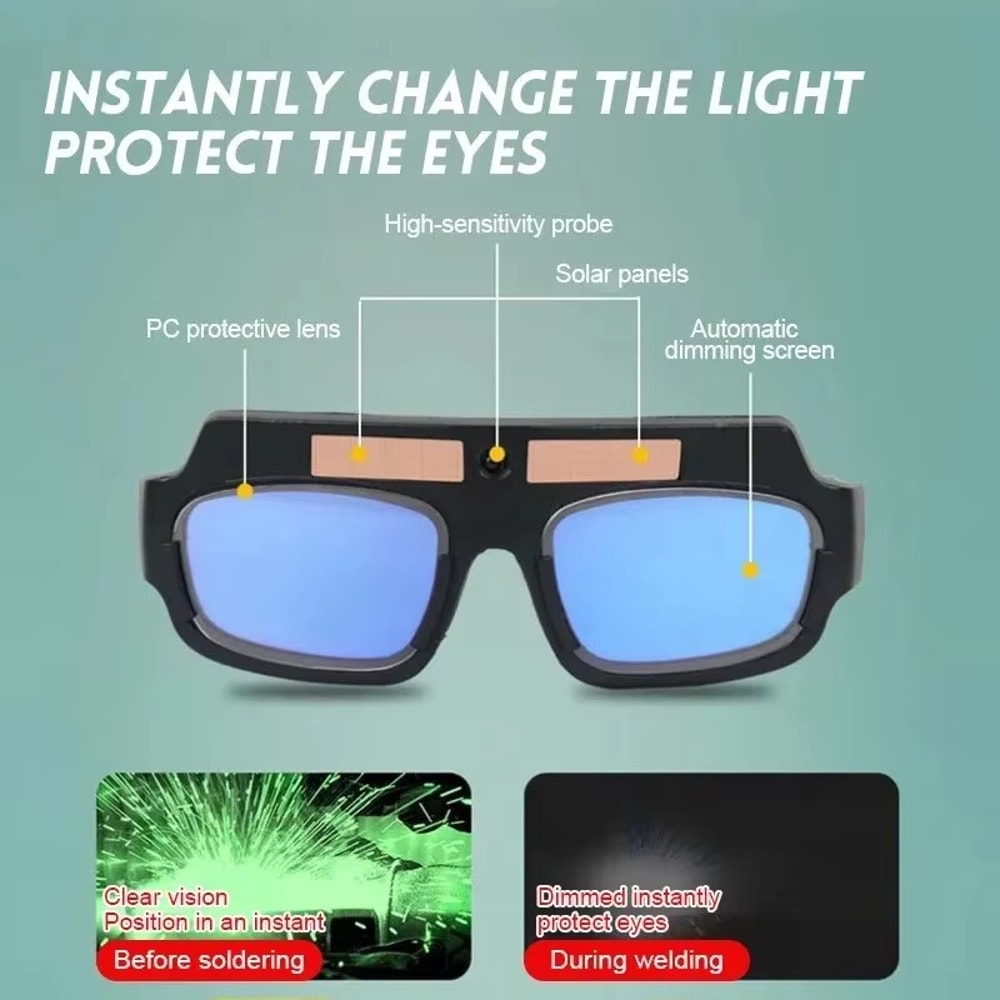 Automatic Darkening Welding Glasses AntiGlare Eye Protection 6