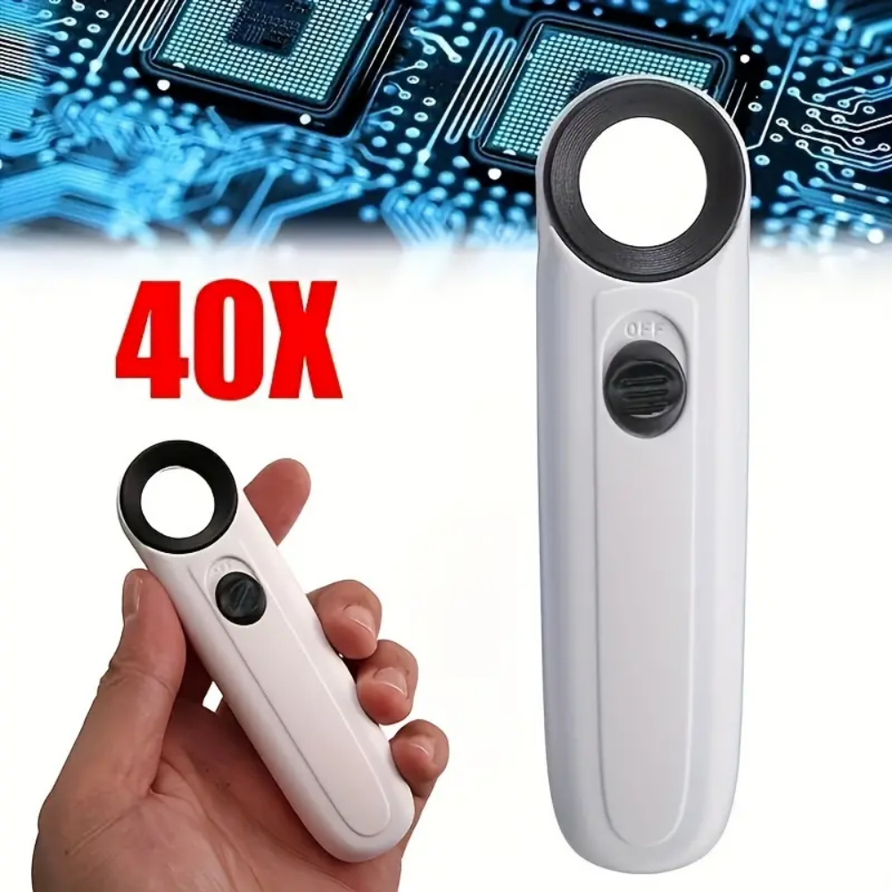 Handheld Magnifying Glass With Dual LED Lights For Jewelry Diamond Inspection 1