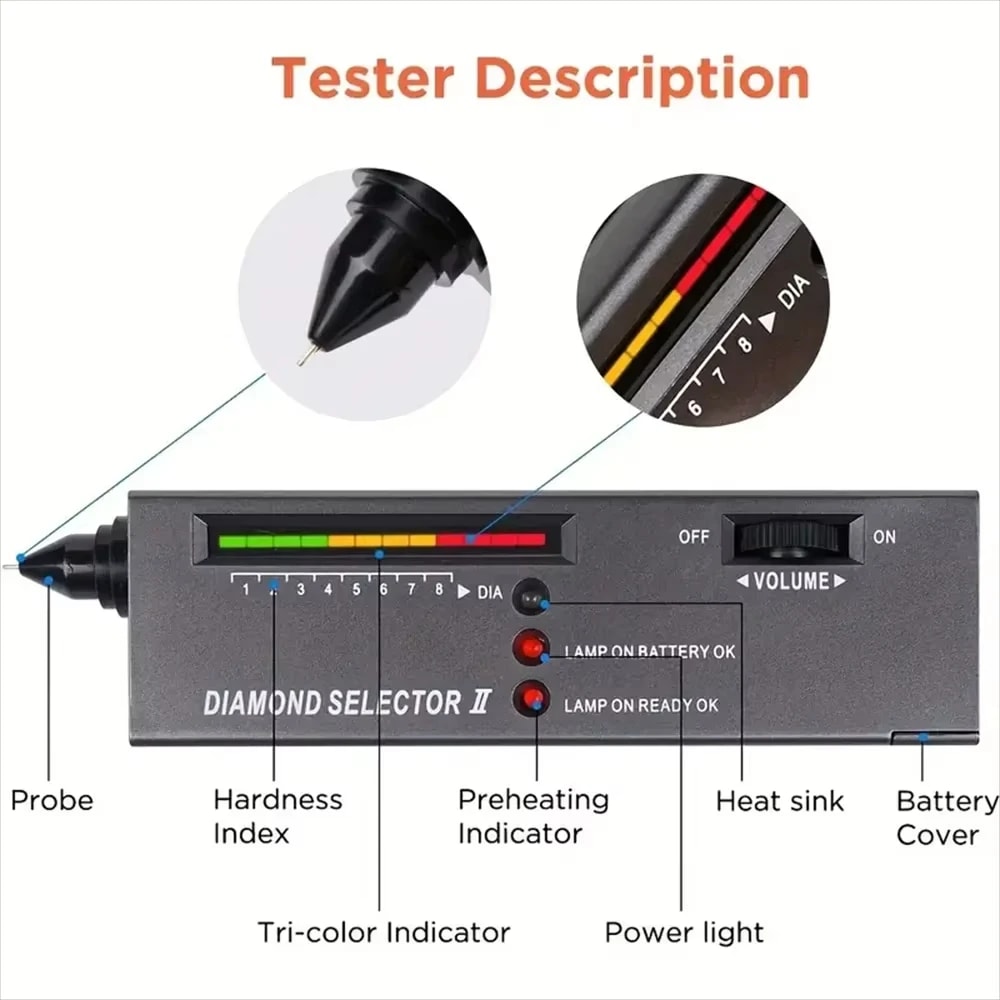 Professional Diamond Tester Pen High Accuracy Jewelry Diamond Tester Tool 3