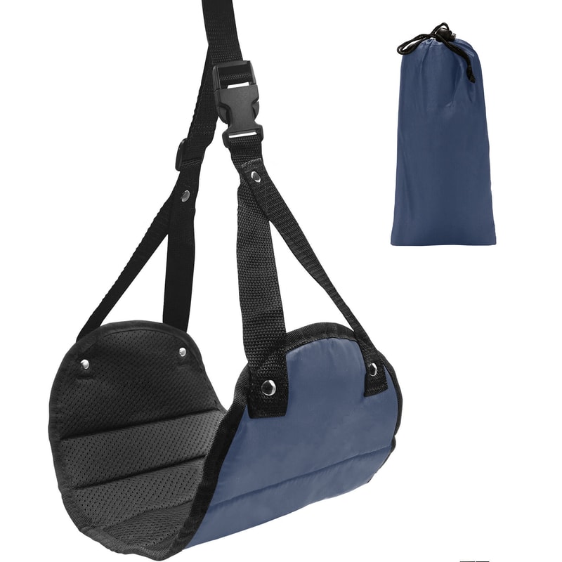 Portable Foot Hammock Travel Footrest Adjustable Airplane And Desk Comfort Rest 4