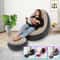 Portable Inflatable Sofa Chair Soft Flocked Inflatable Lounge Chair Foldable Lazy Air Sofa for Indoor Outdoor Relaxing