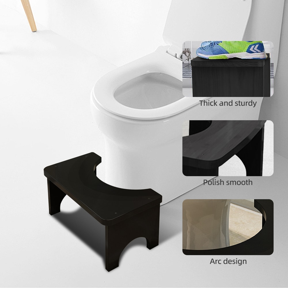 Portable Toilet Squat Stool For Adults Wide Stable Bathroom Potty Stool For Healthy Toilet Posture 4