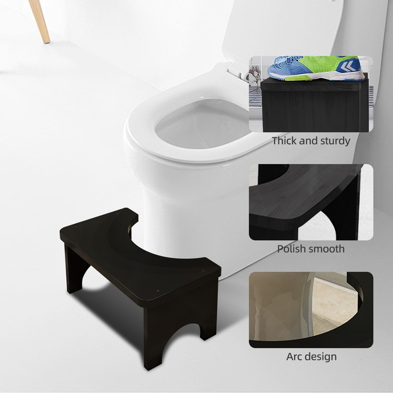 Portable Toilet Squat Stool For Adults Wide Stable Bathroom Potty Stool For Healthy Toilet Posture 4