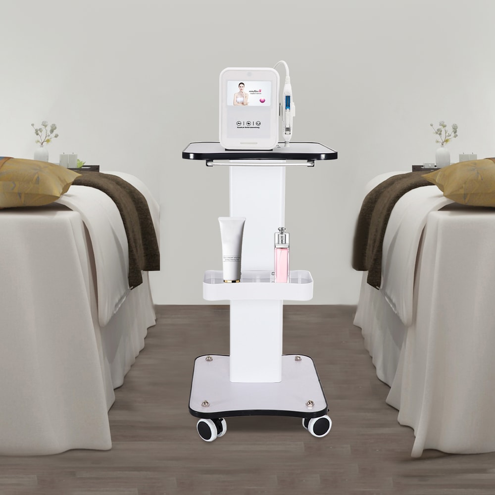 Professional Beauty Salon Trolley Cart Tier Rolling Spa Storage Organizer With Push Handle 1