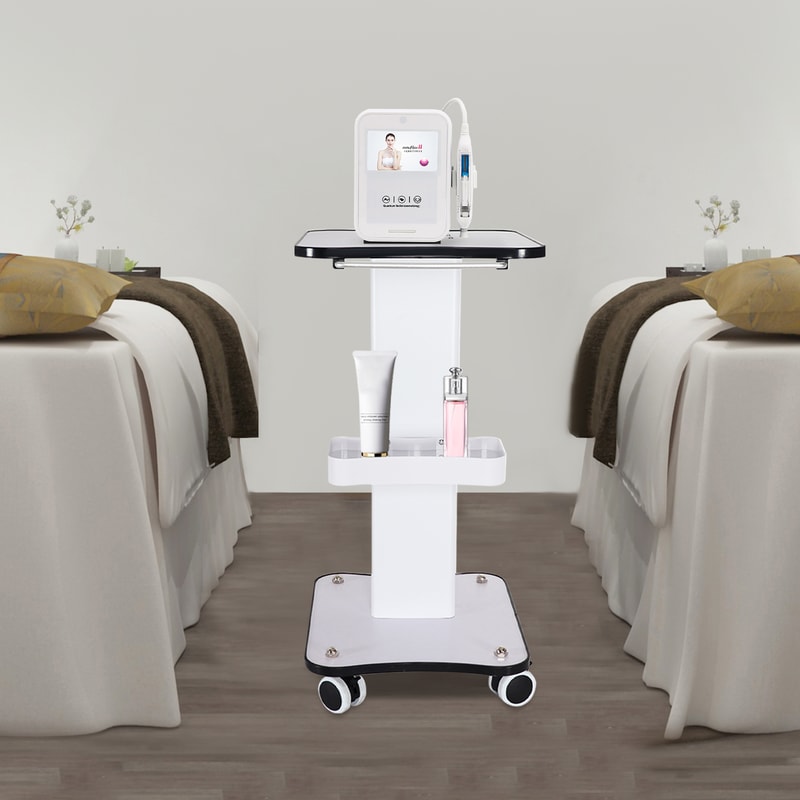 Professional Beauty Salon Trolley Cart Tier Rolling Spa Storage Organizer With Push Handle 1