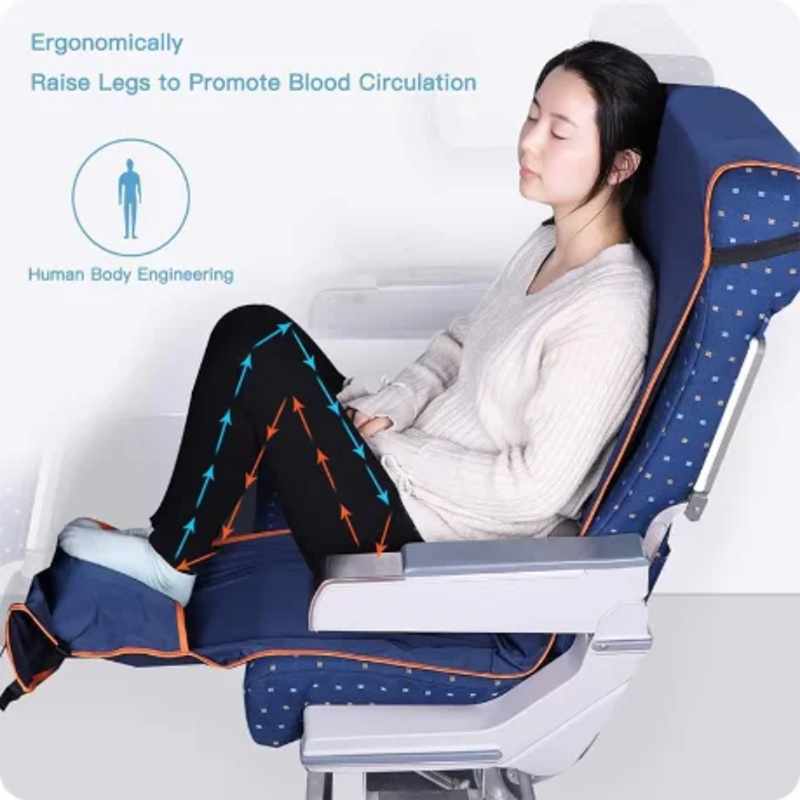 ComfortLift Airplane Footrest Hammock Portable Travel Footrest for Flights, Cars and Trains