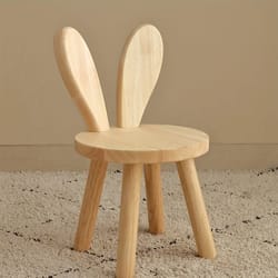 cute rabbit ear kids wooden stool solid wood rabbit ear stool decorative children chair