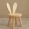 Cute Rabbit Ear Kids Wooden Stool Solid Wood Rabbit Ear Stool Decorative Children Chair