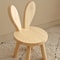Cute Rabbit Ear Kids Wooden Stool Solid Wood Rabbit Ear Stool Decorative Children Chair