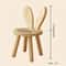 Cute Rabbit Ear Kids Wooden Stool Solid Wood Rabbit Ear Stool Decorative Children Chair