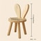 Cute Rabbit Ear Kids Wooden Stool Solid Wood Rabbit Ear Stool Decorative Children Chair