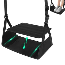 airplane foot hammock memory foam travel foot rest adjustable airline leg support