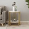 Side Table Round Coffee Table With Hidden Jewelry Storage Modern Nightstand Accent Table 0