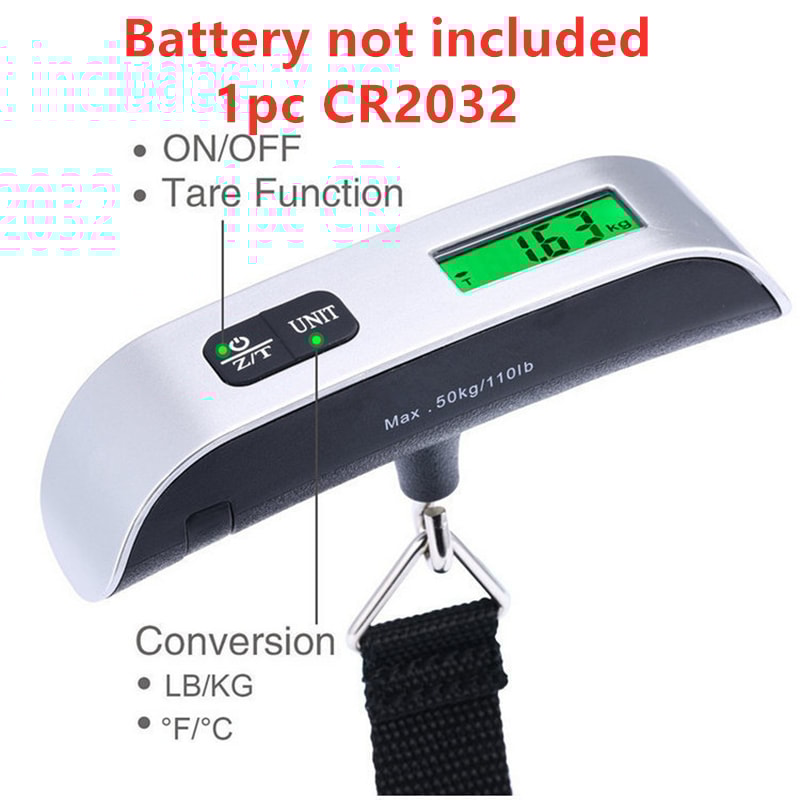Portable Digital Luggage Scale LCD Display Capacity For Travel Suitcase Weighing 2