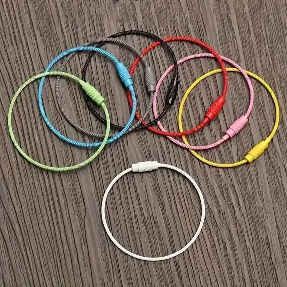 Colorful Stainless Steel Wire Luggage Tag Clips Durable & Easy to Install, Perfect for Travel and Everyday Use