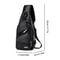 Fashionable Casual PU USB Charging Mens Chest Bag For Commuting 4