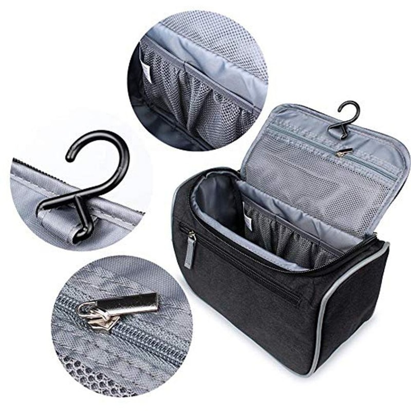 Womens Large Capacity Makeup Bag Travel Toiletry Hanging Organizer Kit
