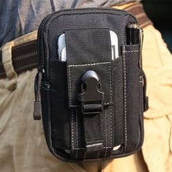 tactical leg bag for outdoor sports multifunctional army camouflage riding locomotive waist bag (black)