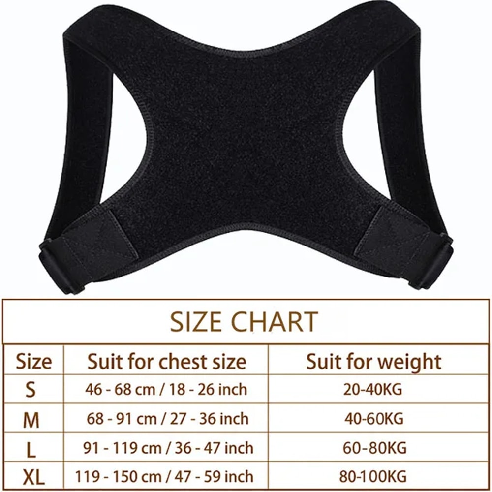 Adjustable Back Posture Corrector Neck Support Belt Spine Shoulder Brace For Adult Hunchback Reli 5