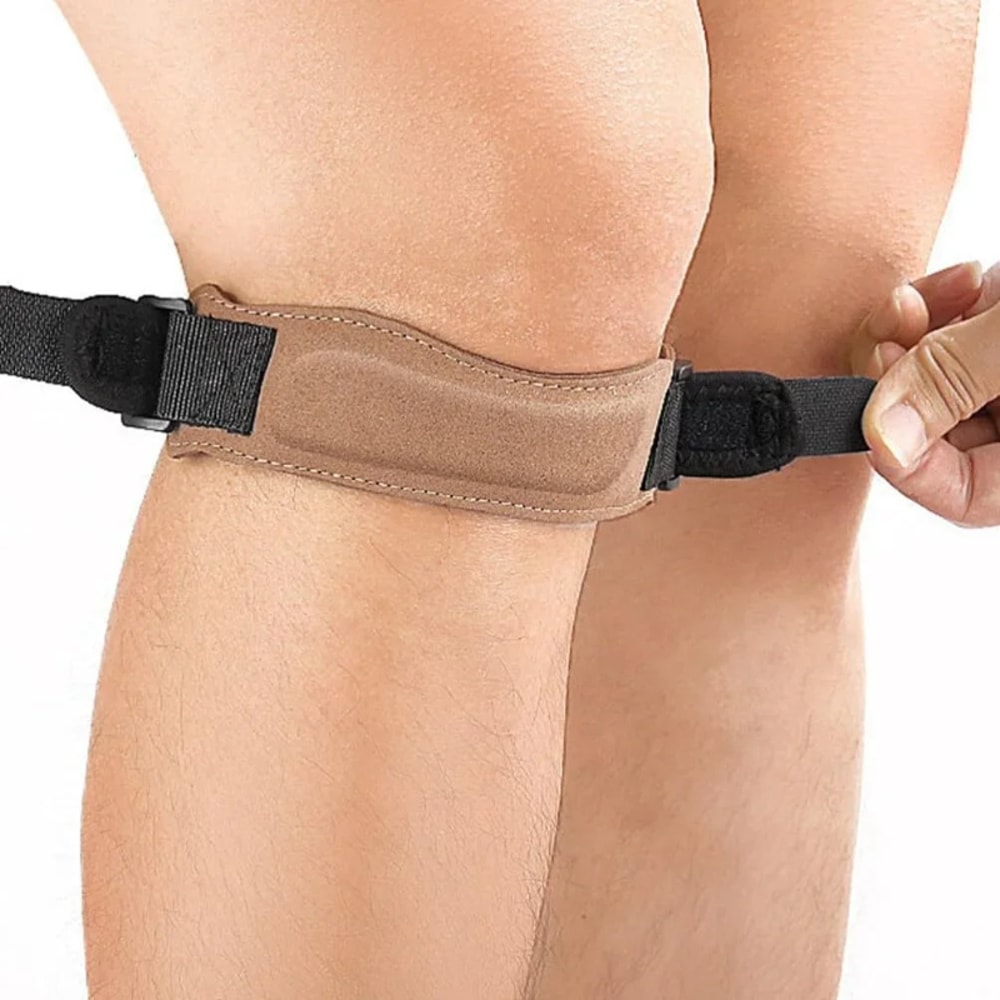 Shock Absorption Knee Pad Patellar Support Strap for Sports Basketball, Badminton, Volleyball Injury Protection