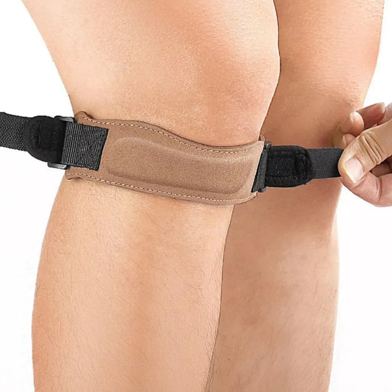 Shock Absorption Knee Pad Patellar Support Strap for Sports Basketball, Badminton, Volleyball Injury Protection
