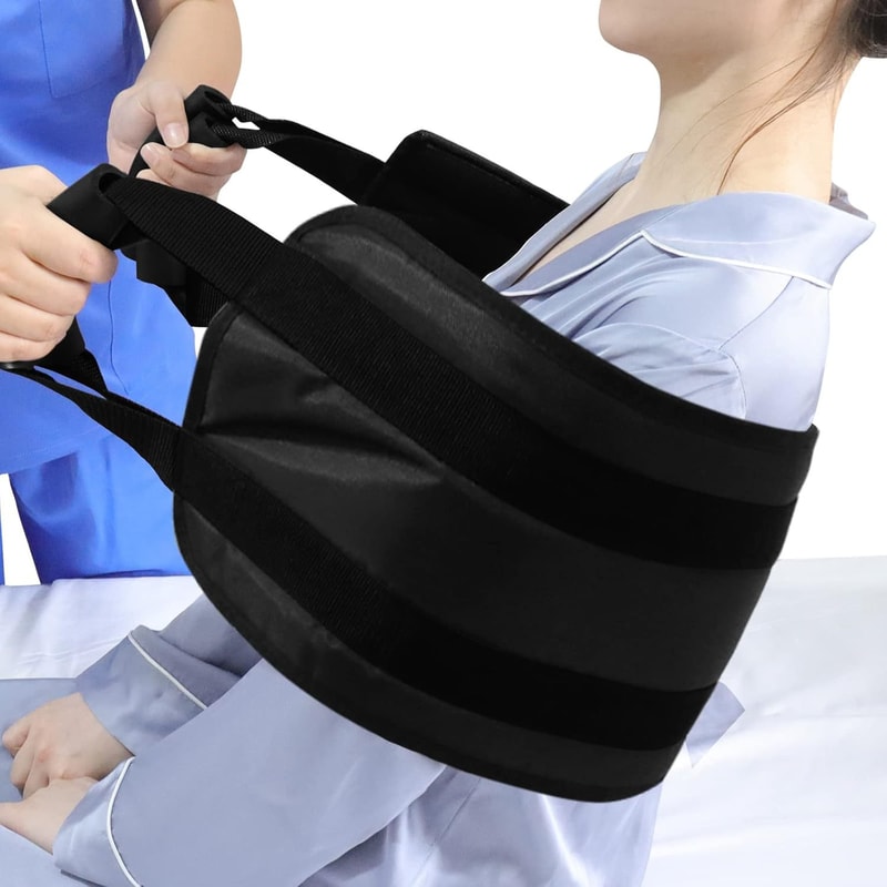 Patient Transfer Belt With Handles For Safe Mobility Support And Bed Turning Assistance 0