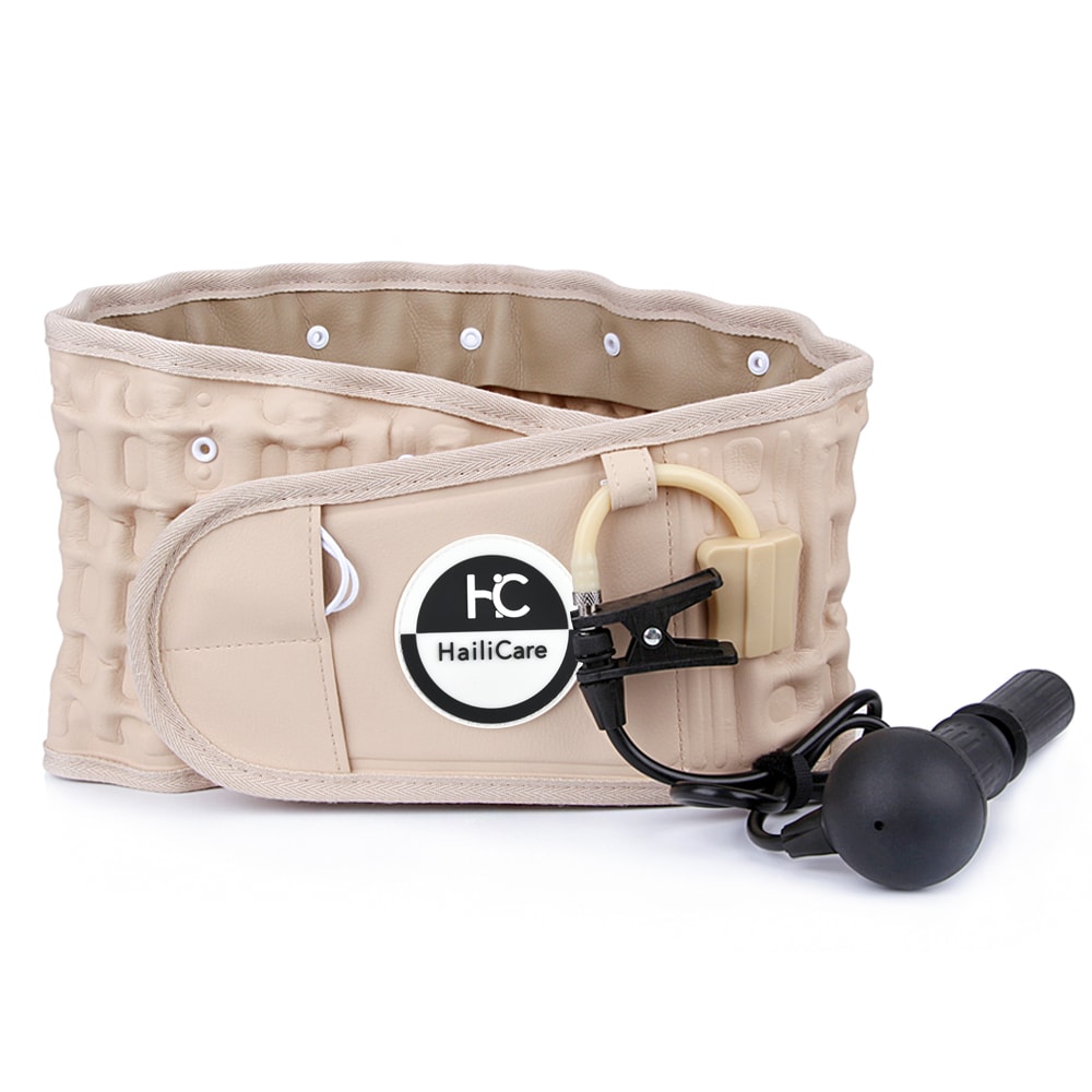 Inflatable Back Support Belt with Air Pump Low Back & Lumbar Support, Spinal Traction for Pain Relief
