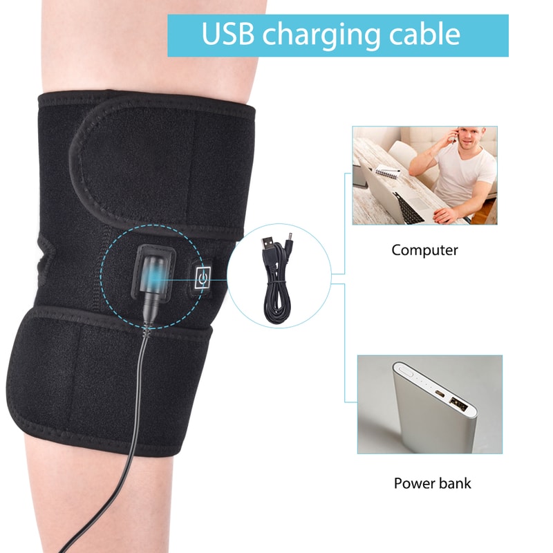 USB Charging Arthritis Knee Brace Infrared Heating For Joint Pain Relief 1