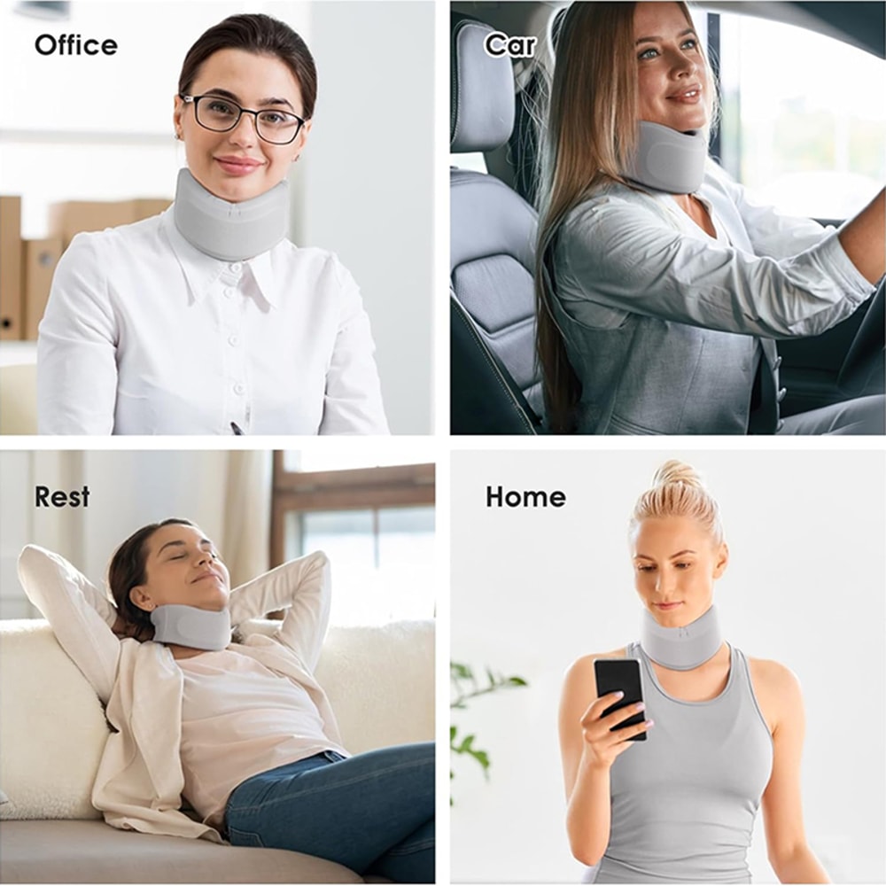 Ice Silk Soft Foam Neck Support Pillow Cervical Traction Relaxation 2