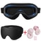 Breathable Sleep Mask Comfortable Blackout Eye Mask with Noise Cancelling Earplugs