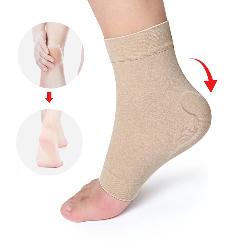 Gel Pads for Ice Skating Protection Socks Achilles Tendon, Shin, Heel & Malleolar Support
