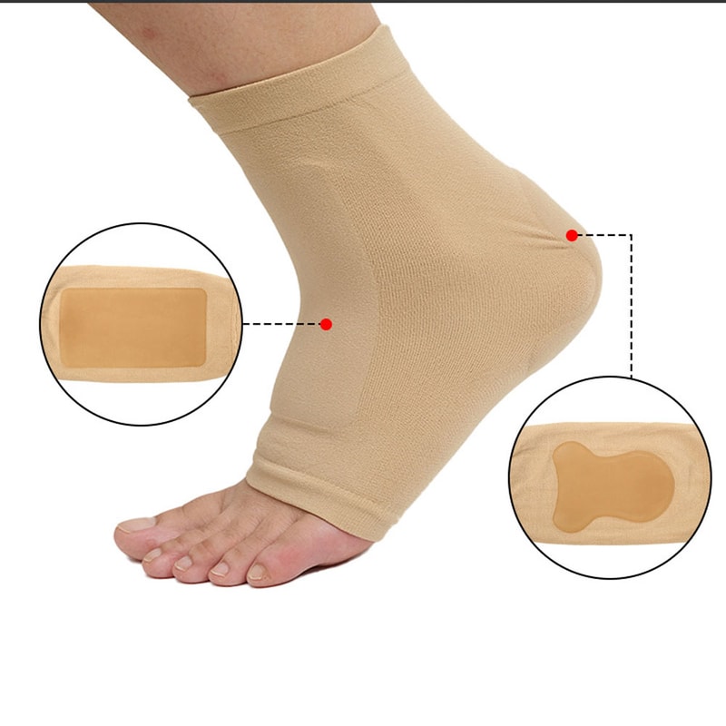 Gel Pads for Ice Skating Protection Socks Achilles Tendon, Shin, Heel & Malleolar Support