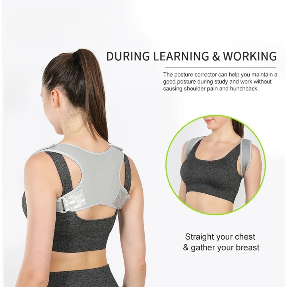 Unisex Adjustable Back Posture Corrector Support Brace For Men And Women Clavicle Spine Shoulder Co 5
