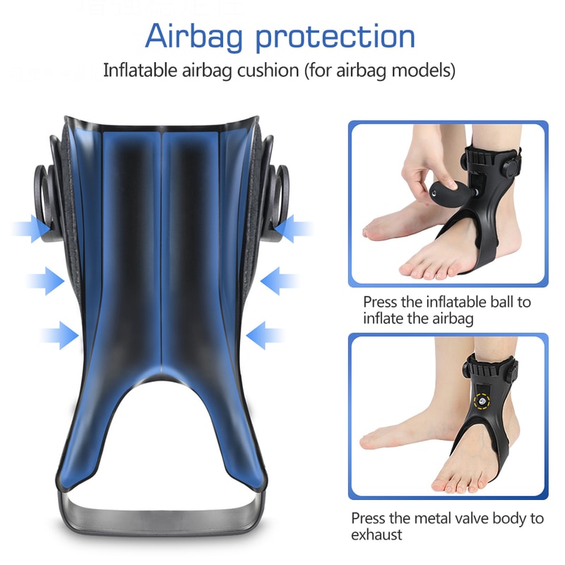 Dynamic Foot Drop Brace With Inflatable Airbag Ankle Support Orthosis For Stroke Rehabilitation 2