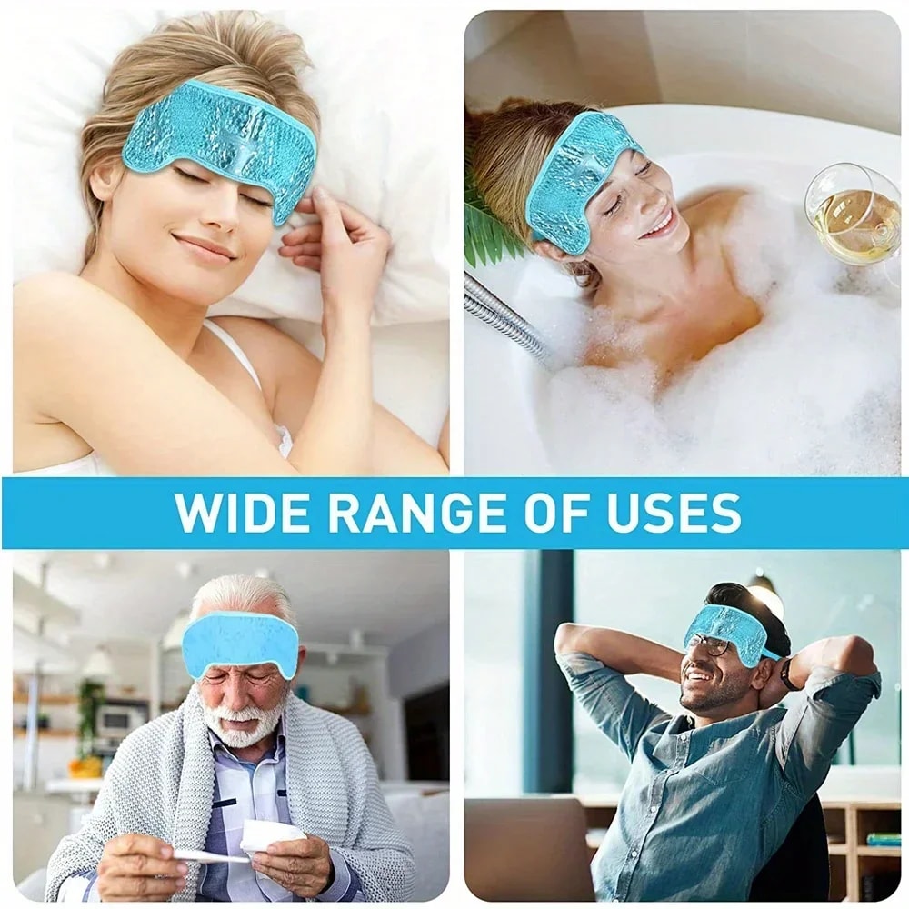 Migraine Gel Ice Pack Cold Hot Compress For Headache Relief 3