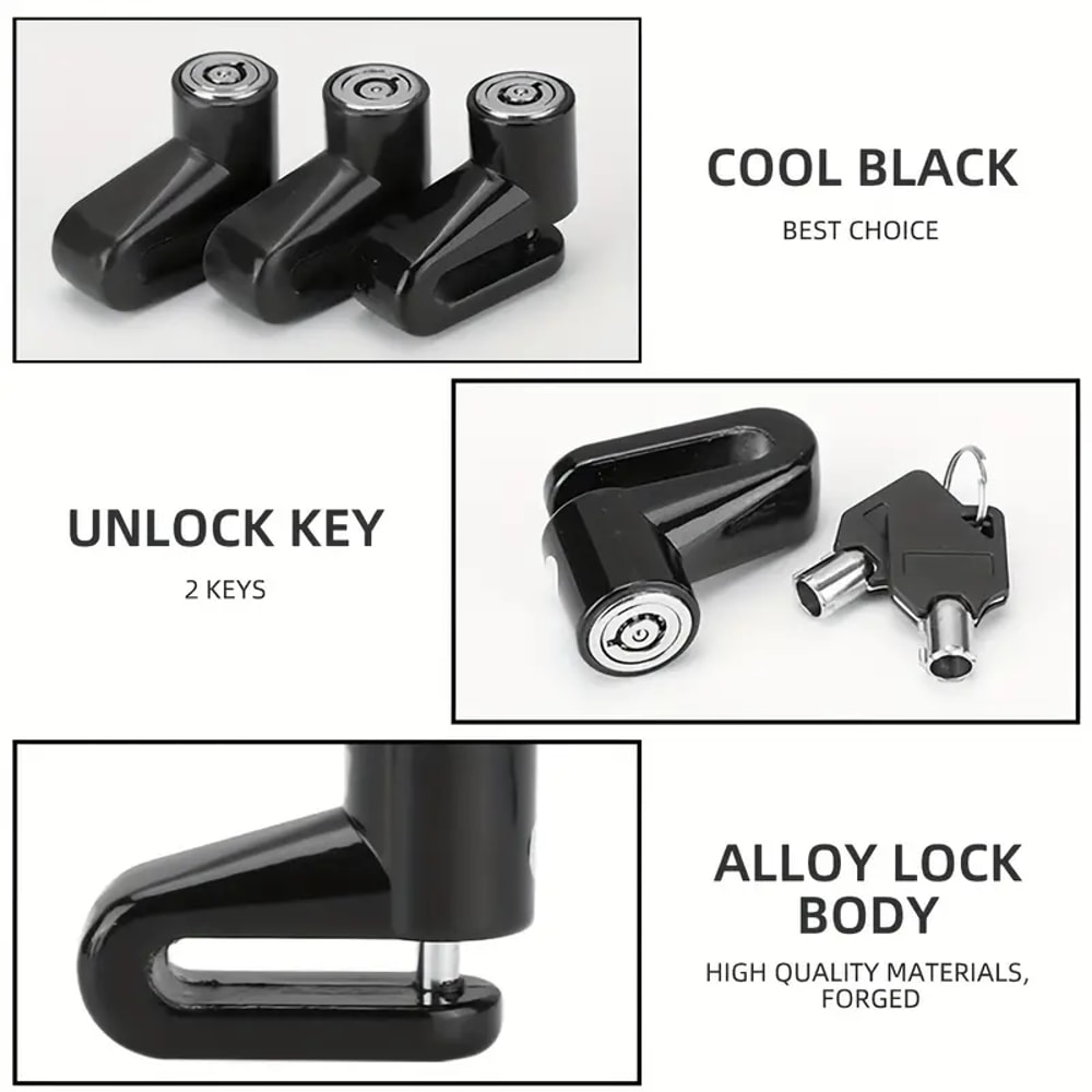 Motorcycle Disc Brake Lock Durable AntiTheft Security For Mountain Bikes No Battery Required 3