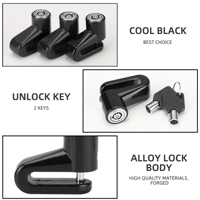 Motorcycle Disc Brake Lock Durable AntiTheft Security For Mountain Bikes No Battery Required 3