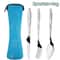 Portable Picnic Set With Travel Cutlery Kit Washable Tableware Pouch For Outdoor Dining And Camping 0