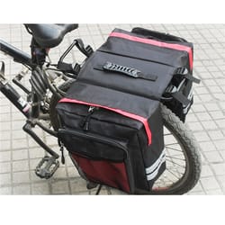 durable bicycle carrier bag for rear rack double side cycling trunk bag for travel