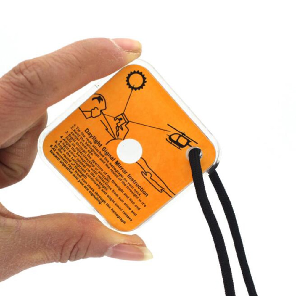 Outdoor Survival Reflective Signal Mirror for Hiking and Camping Emergency Tool for First Aid and Daylight Reflection