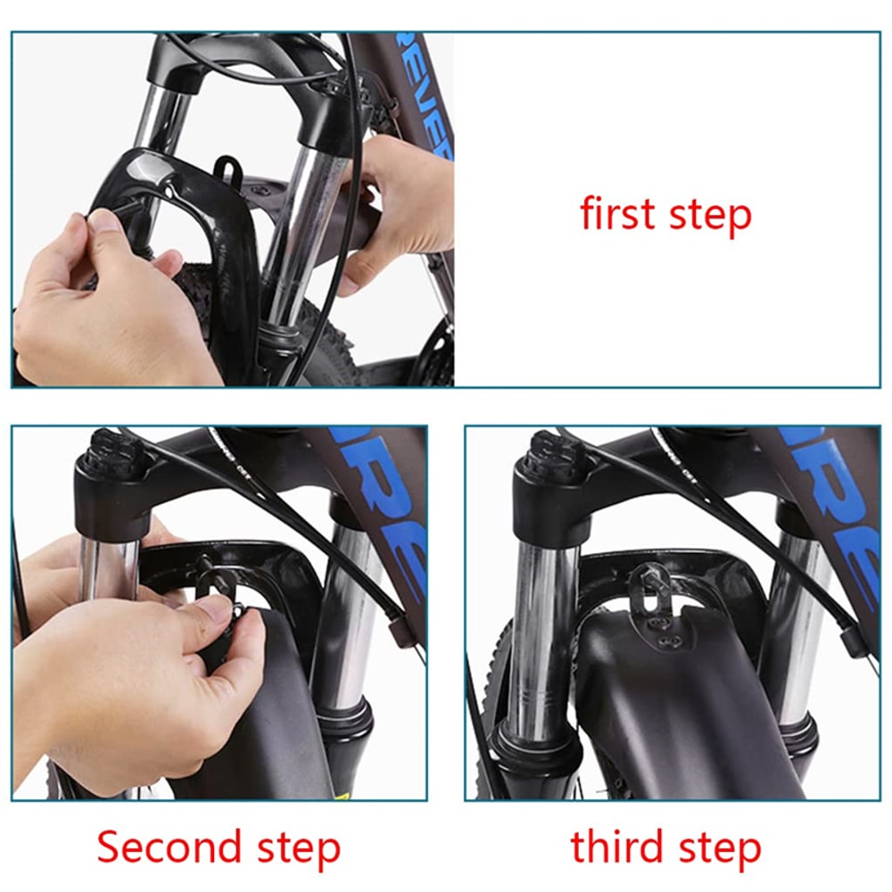 Bicycle Fender Set Soft Plastic Rear Shock Splash Protection For Bikes 4