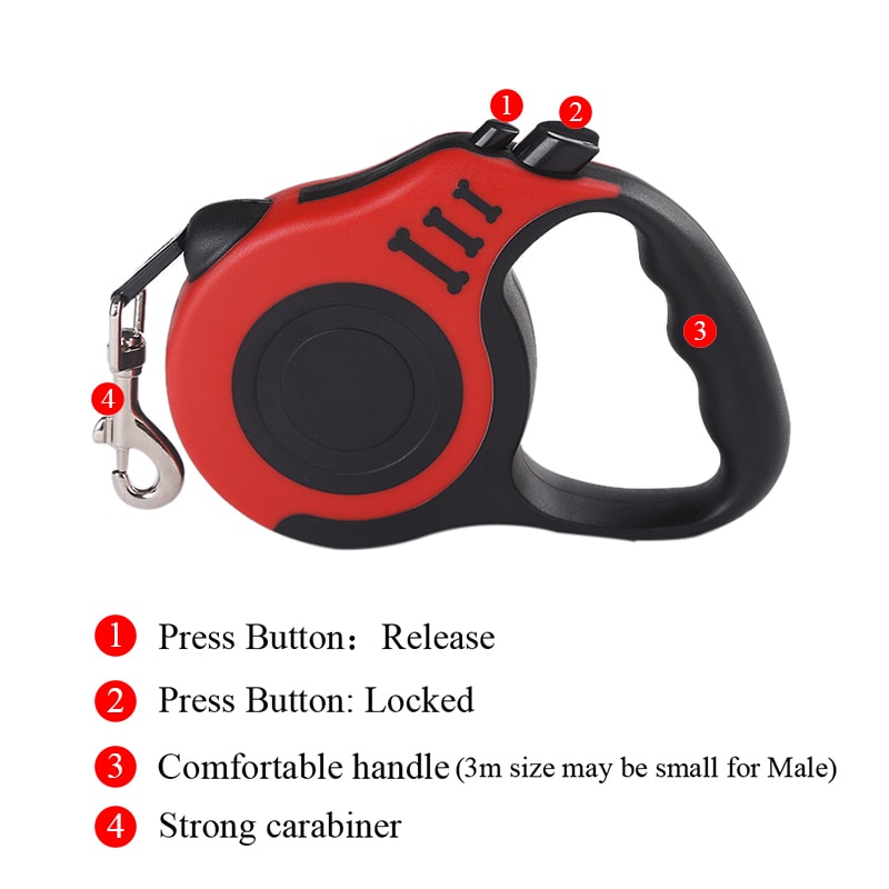 Automatic Retractable Dog Leash For Small Dogs Cats Durable Nylon Traction Rope For Hiking Walking 4